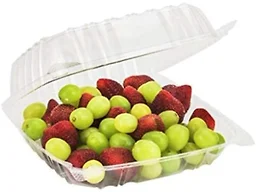 Dart Containe, Clear Hinged Plastic Food Take Out to-Go/Clamshell Container, 9" multi pack