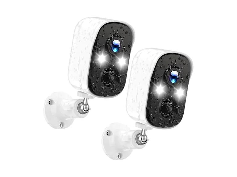Nikoglly 2 Pack Wireless Outdoor Security Cameras