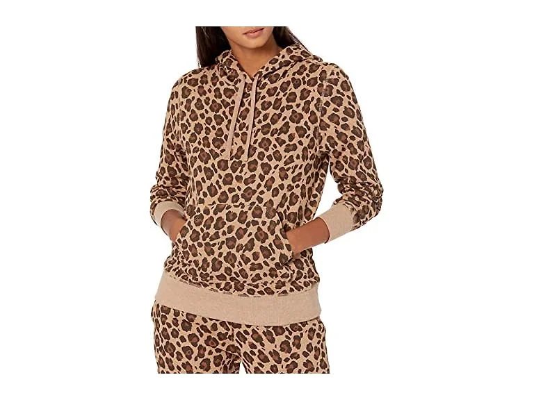 Amazon Essentials Women (S) French Hoodie Leopard