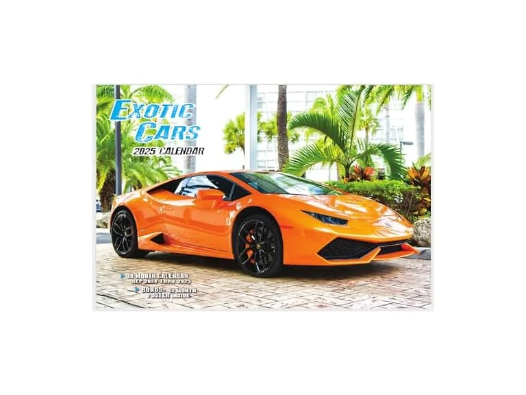 2025 Exotic Cars Deluxe Wall Calendar