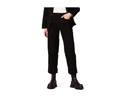 Amazon Essentials Women's High-Rise Regular-Fit Ankle-Length Wide-Leg Jeans - Discontinued Colors, Black, 10