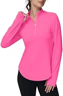 GGOV Women's Golf Polo Long Sleeve Workout Tops V Neck UPF 50+ Sun Protection Quick Dry Lightweight Active Tennis Shirts