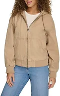 Levi's Women's Workwear Hoody Bomber, Tan (Filled), 2X