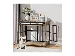 HugCoz 7002 HugCoz 38 Dog Crate Furniture Size L, Greige