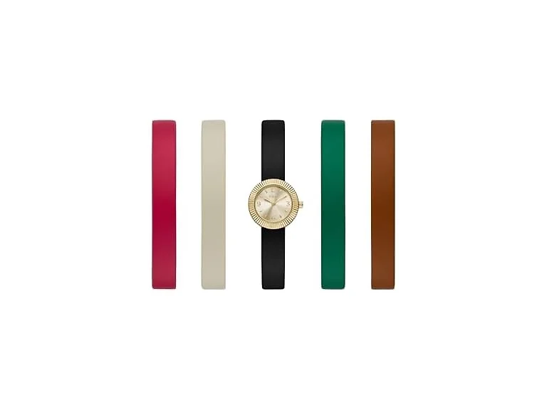 Folio Ladies' Three-Hand Black Strap Watch