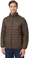 Amazon Essentials Men's Lightweight Water-Resistant Packable Puffer Jacket, Espresso, Small