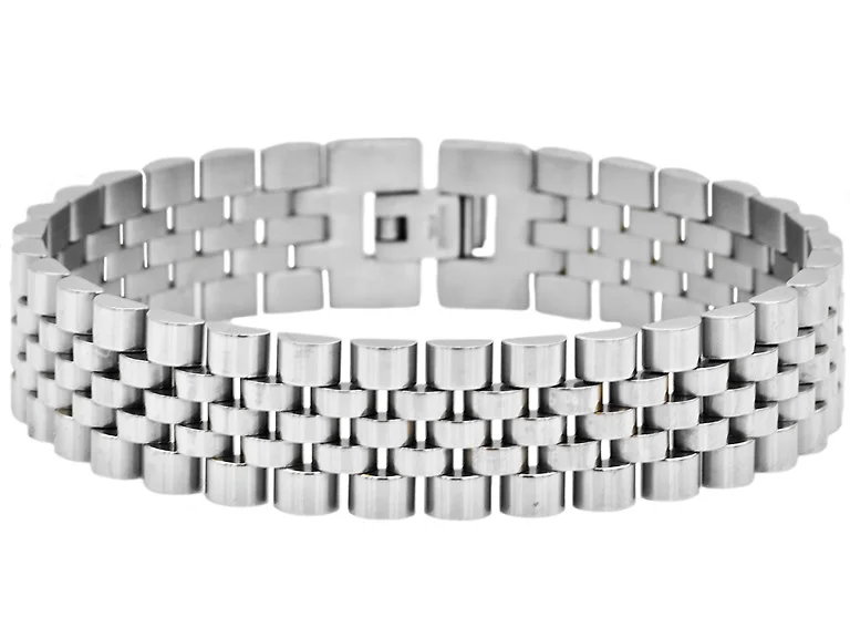 Brushed Stainless Steel Link Bracelet