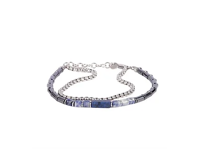 Mens Hematite Bead Bracelet