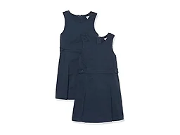 Amazon Essentials Girls' School Uniform Pleated Jumper Dress, Navy, Small Slim