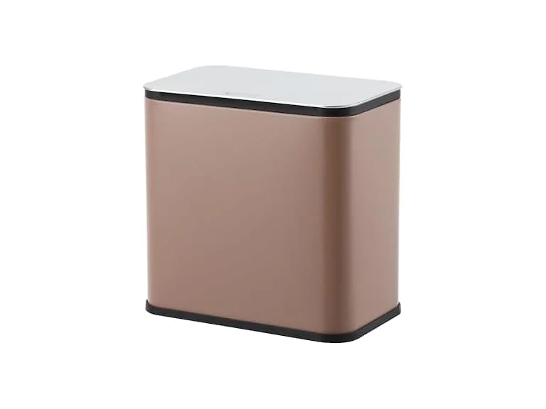OUTLANE 1.3 Gal Hanging Trash Can Brown