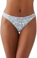 b.tempt'd by Wacoal Women's Future Foundation Thong Panty, 972289, Dream Blue/Gray Camouflage, Large