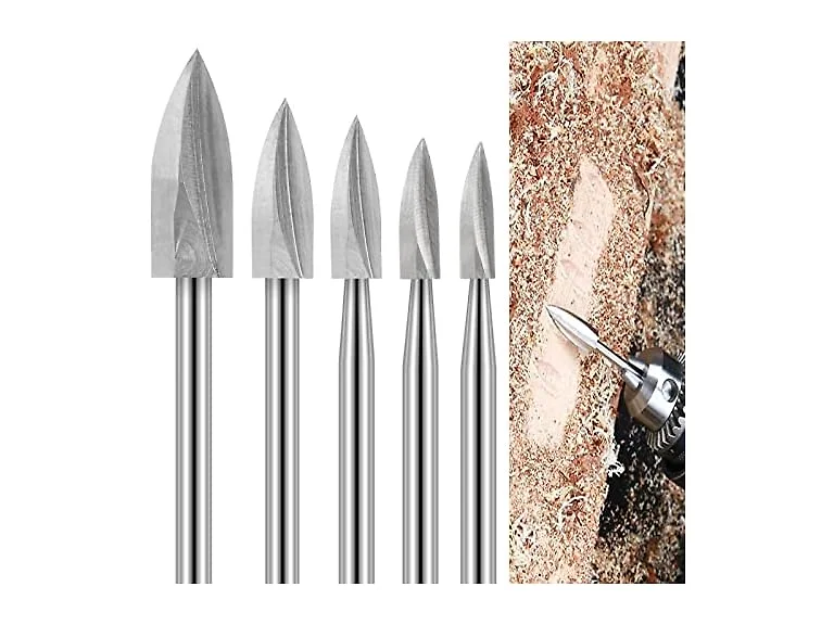 FOTYBEI CON-119 5pcs Wood Carving Drill Bits, Dremel
