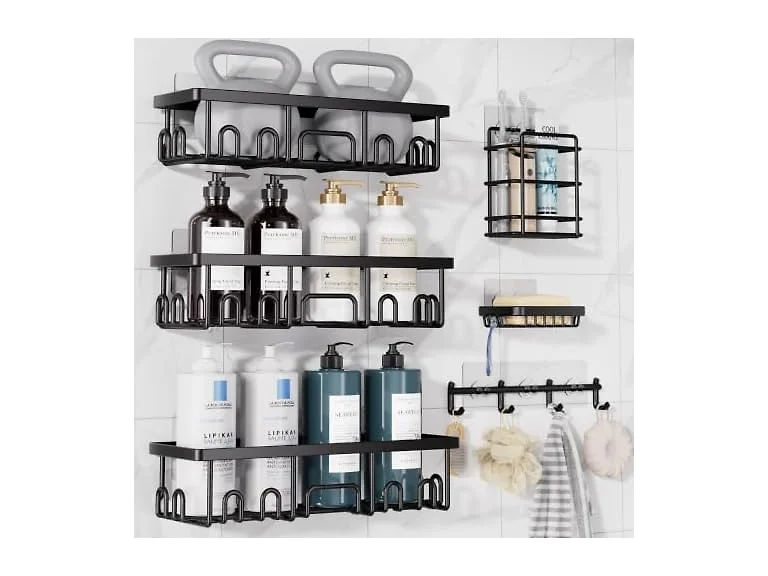 Shower Caddy 6-Pack with Hooks