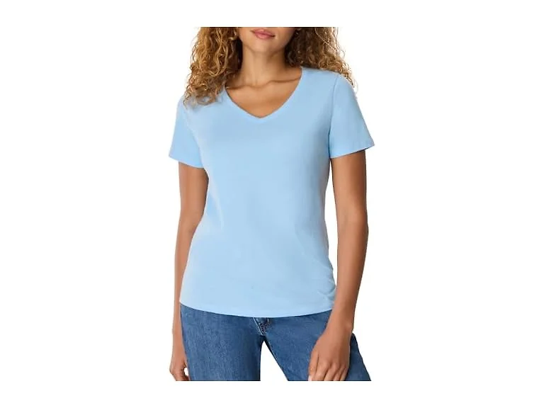 Hanes Women's Perfect-T V-neck T-shirt (Small)