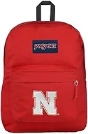 JanSport NCAA Officially Licensed Backpack, Nebraska Cornhuskers, Superbreak Plus with Padded 15'' Laptop Sleeve, Spacious Computer Bag for Men & Women, Durable Daypack with Bottle Pocket, Red Tape