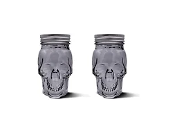 DURA LIVING DL-DLG18913/R 16 oz Skull Mason Jar Glass Co