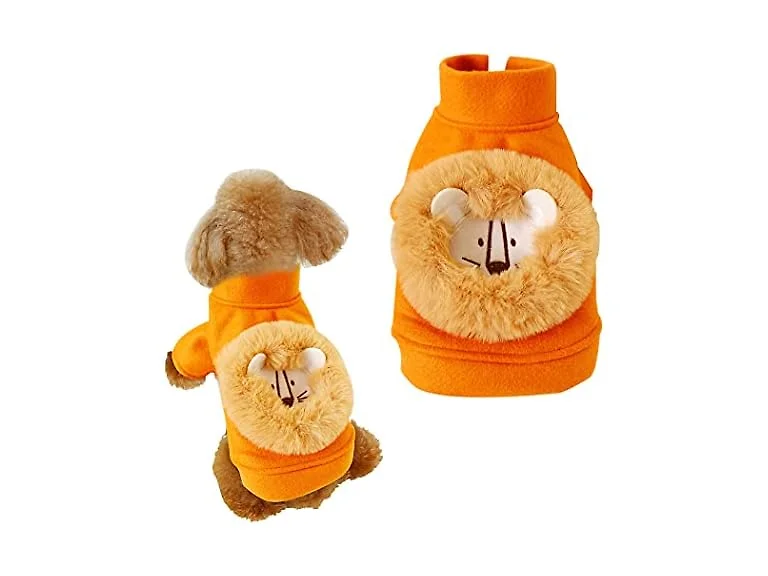 Pet Costume Plush Lion Pattern Winter Pet Ho