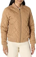 Amazon Essentials Women's Regular-Fit Quilted Jacket, Camel, Medium