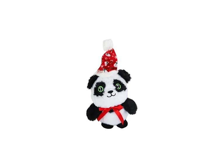 Holiday Baby Panda Plush Crinkle Dog Chew Toy