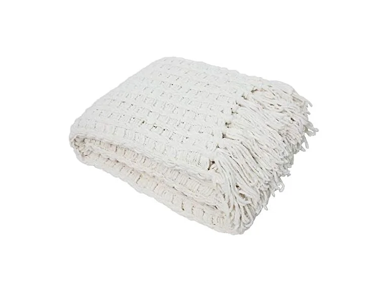 DII Chenille Luxury Thick Woven Throw with Fringe