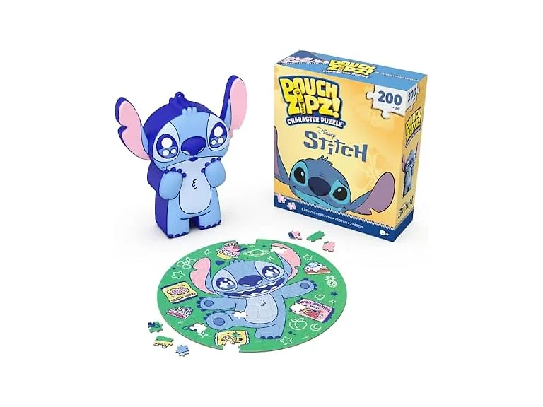 Pouch Zipz Disney's Stitch Micro Puzzle in Collectible Vinyl Zippered Case