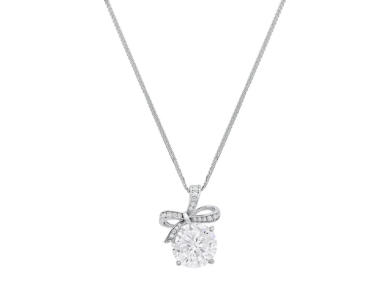 Moissanite Diamond Bow Necklace