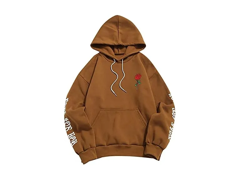 Zaful Men (S) Fleece Hoodie Letter Sweatshirt