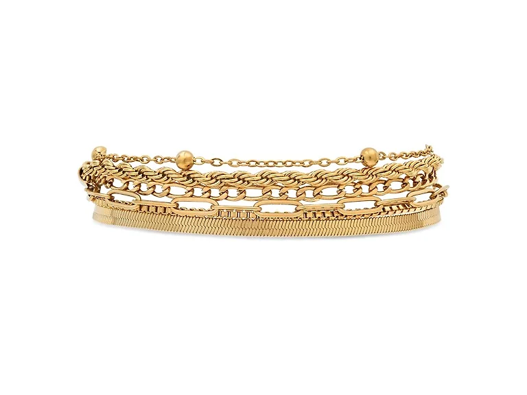 18K Gold Plated 6 Piece Stackable Set