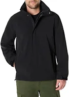 Amazon Essentials Men's Waterproof Packable Rain Jacket, Black, XX-Large