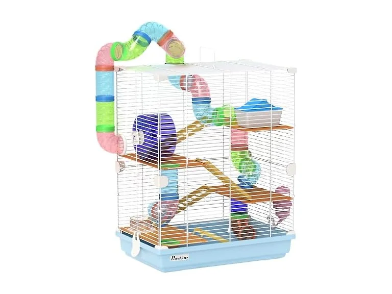 PawHut 18" 5 Tier Hamster Cage with Tubes and