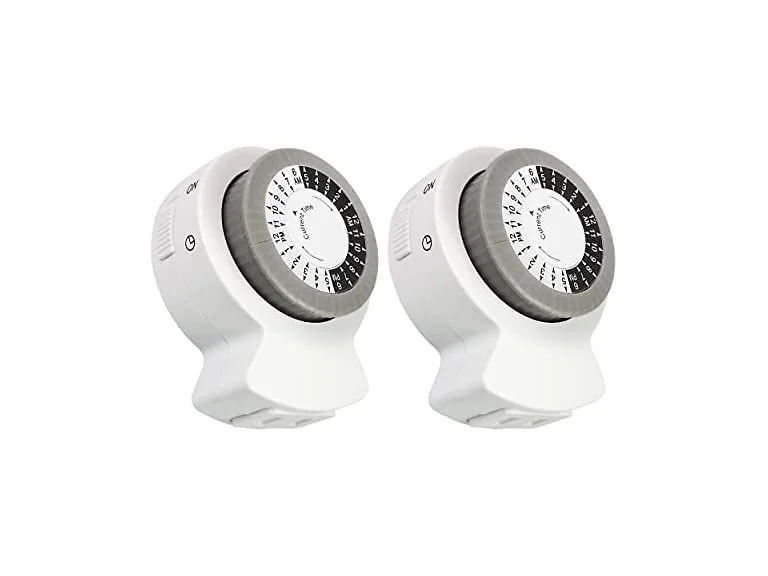 Clear Power 2pk Indoor 24hr Timer w/Polarized Outlet