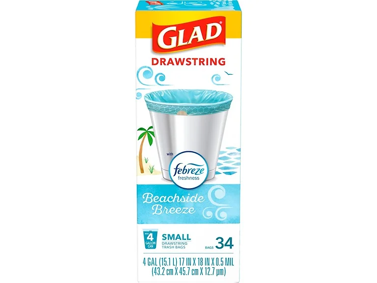 Glad OdorShield Small Drawstring Trash