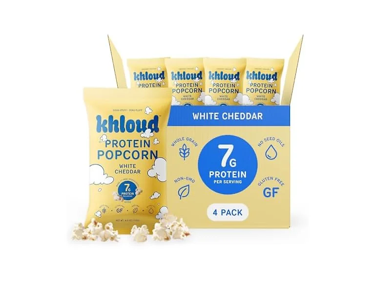 4PK Khloud Protein Popcorn 7g Protein - White Cheddar
