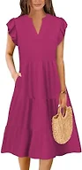 Spring Tops for Women Beach Fashion Plus Size Tops Maxi Dresses Teacher Outfits Hot Pink Large