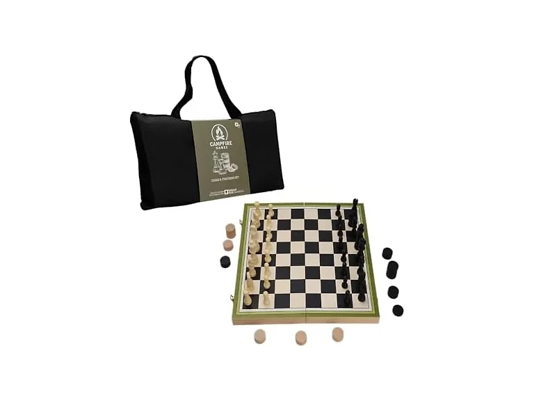 Campfire Games 2-in-1 Chess & Checkers Set