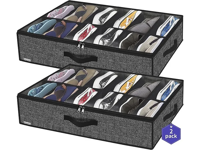 Sturdy Under Bed Shoe Storage