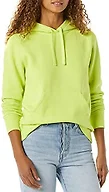 Amazon Essentials Women's Regular-Fit Midweight Fleece Pullover Hoodie with Kangaroo Pocket (Available in Plus Size), Lime Green, Small