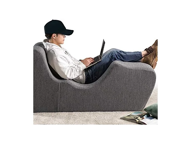Zinus Lotus Chaise Lounger Foam Dk Grey