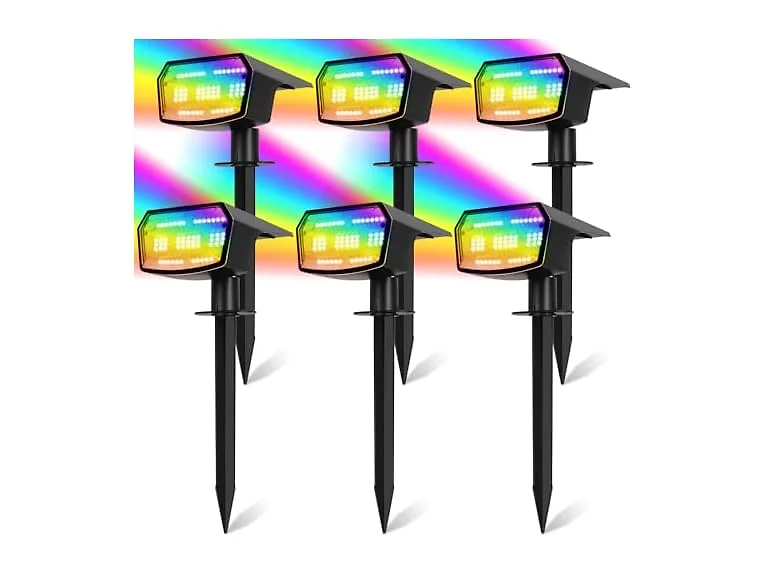 BesLowe Official 6-Pack Solar Spot Light