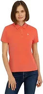 Spyder Womens Jacquard Stripe Short Sleeve Polo Top, Peach Bud, Medium