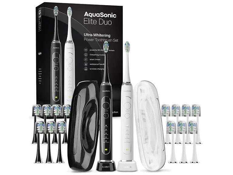 AquaSonic Elite Duo Toothbrush Set
