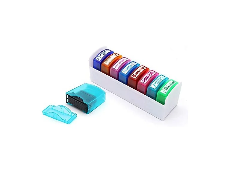 RELIANCER 8PCS Teacher Stamp Set