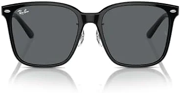 Ray-Ban RB2206D 901/87 57 57-18-145 Ray-Ban Rb2206d Square Sunglasses BLACK/DARK GREY