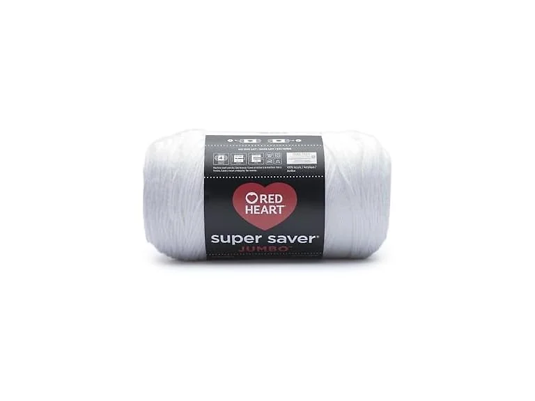 Red Heart Super Saver Jumbo Yarn, White