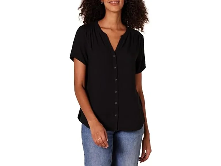 Amazon Essentials Women Relaxed-Fit V Neck Blouse