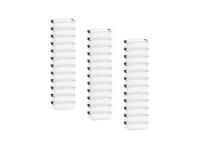 Superio Clear Small Storage Boxes with Lids, 2.3 Quart 36 Pack