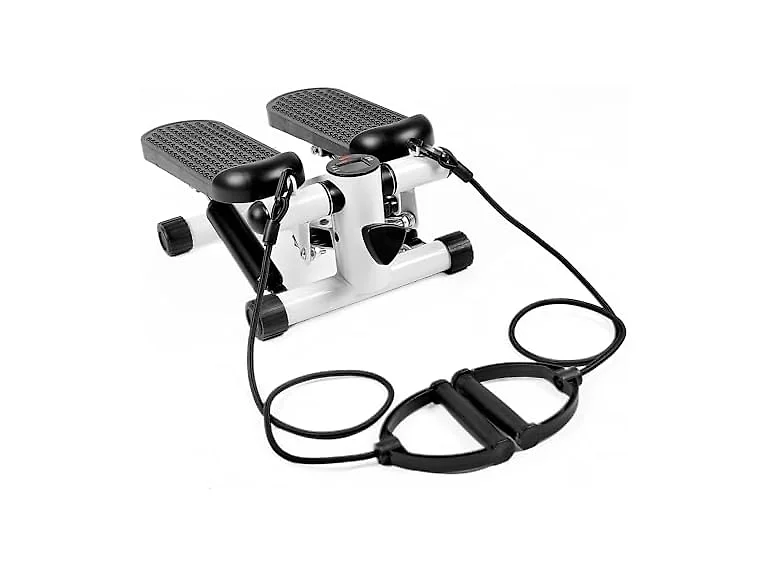 YSSOA Mini Stepper with Resistance Band, Black