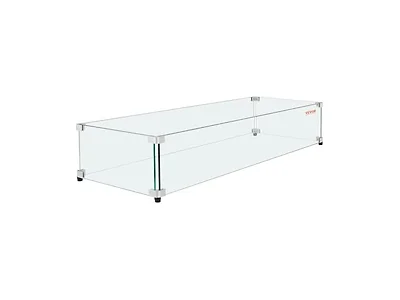 Glass Wind Guard for Rectangular Fire Pit 12.5x
