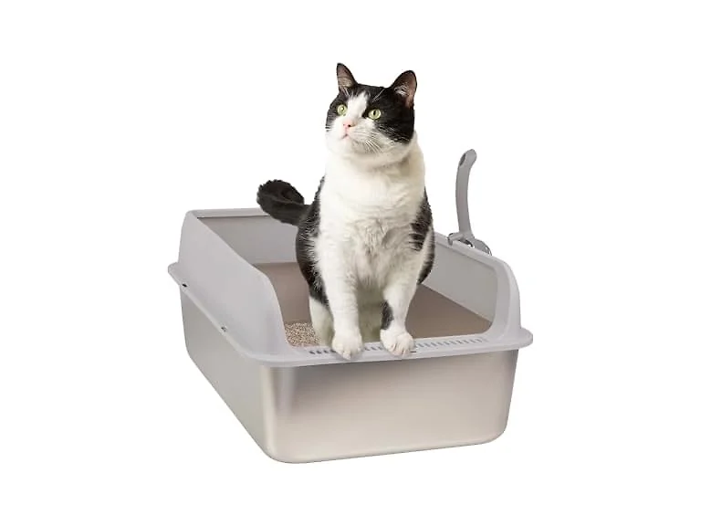 Stainless Steel Cat Litter Box with Lid - Large Litter Box