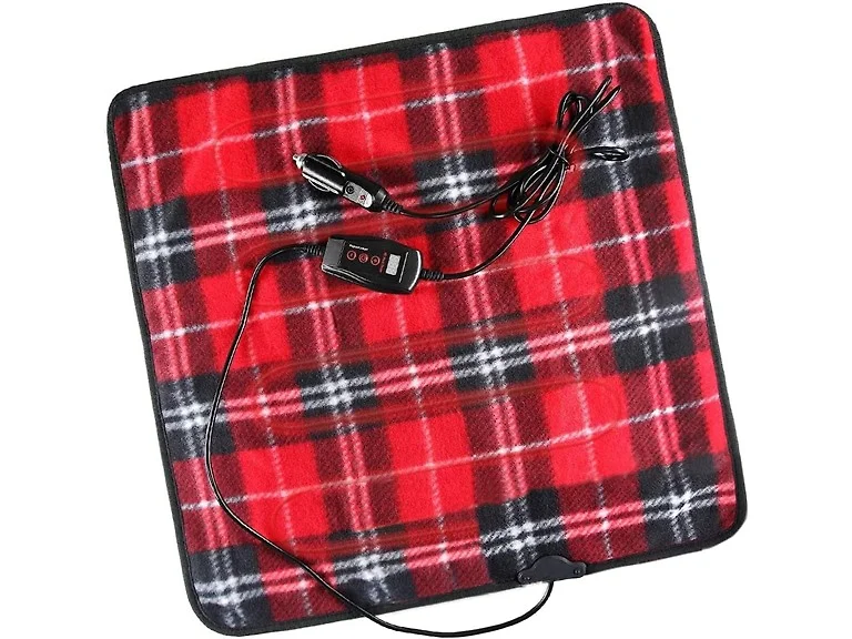 Zone Tech Red Plaid 12V Warming Pad